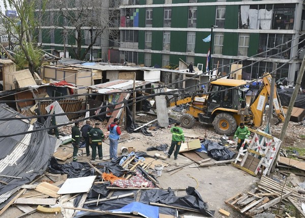 Topadora en la Villa 31