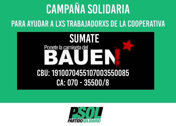 Campaña solidaria BAUEN pandemia